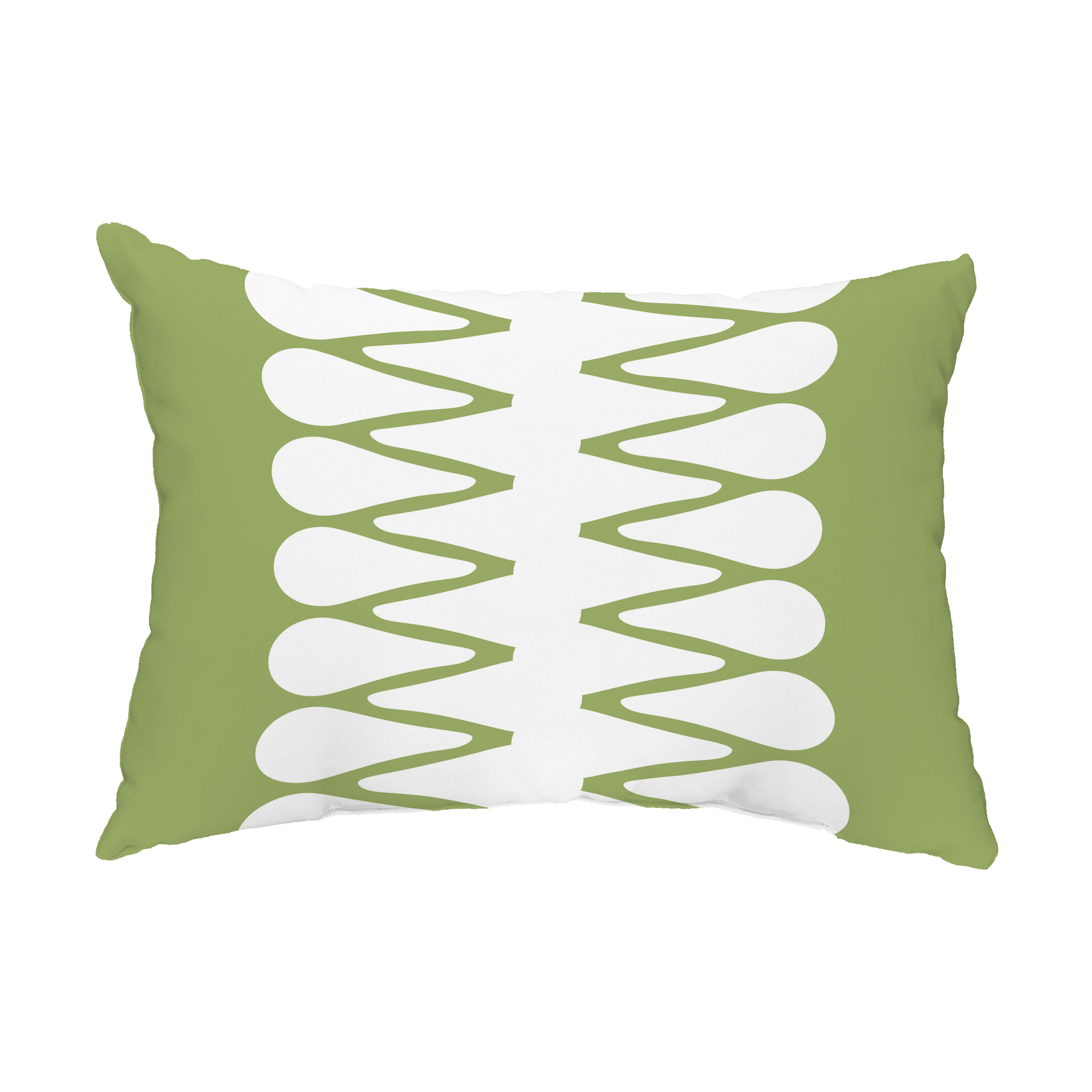 Simply Daisy, 14" x 20" Zipped Green Abstract Decorative Outdoor Pillow
