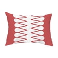 thumbnail image 1 of Simply Daisy, 14" x 20" Zipped Red Abstract Decorative Outdoor Pillow, 1 of 1