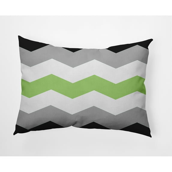 Simply Daisy 14 x 20 inch Lumbar Agender Chevron Outdoor Throw Pillow
