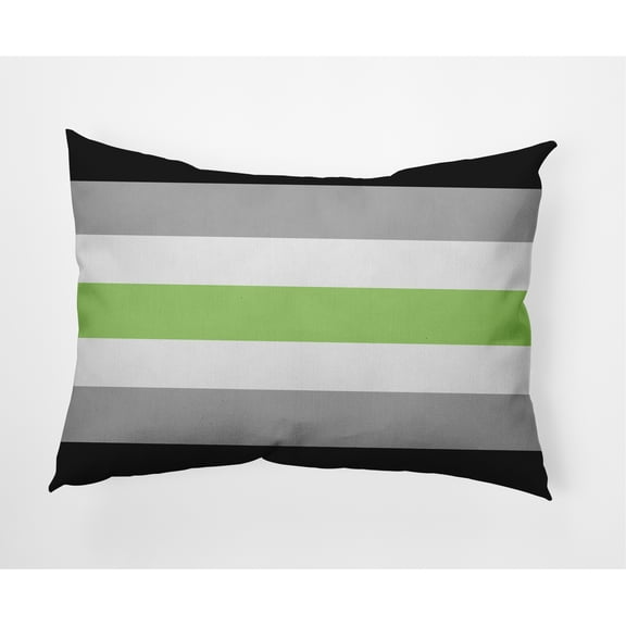 Simply Daisy 14 x 20 inch Lumbar Agender Flag Decorative Throw Pillow