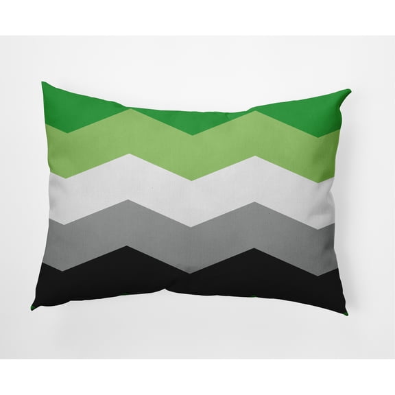 Simply Daisy 14 x 20 inch Lumbar Aromantic Chevron Decorative Throw Pillow