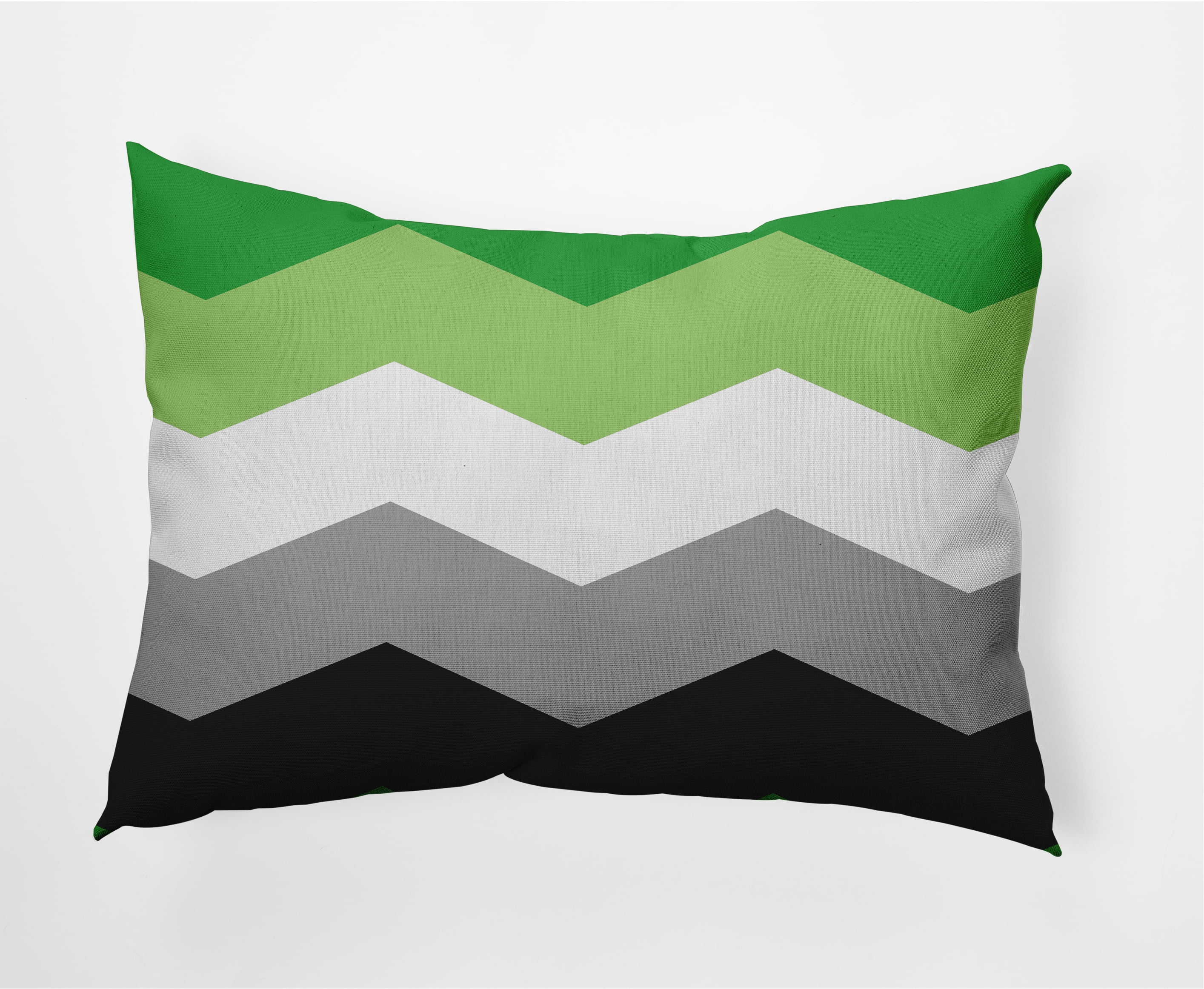 Simply Daisy 14 x 20 inch Lumbar Aromantic Chevron Outdoor Throw Pillow
