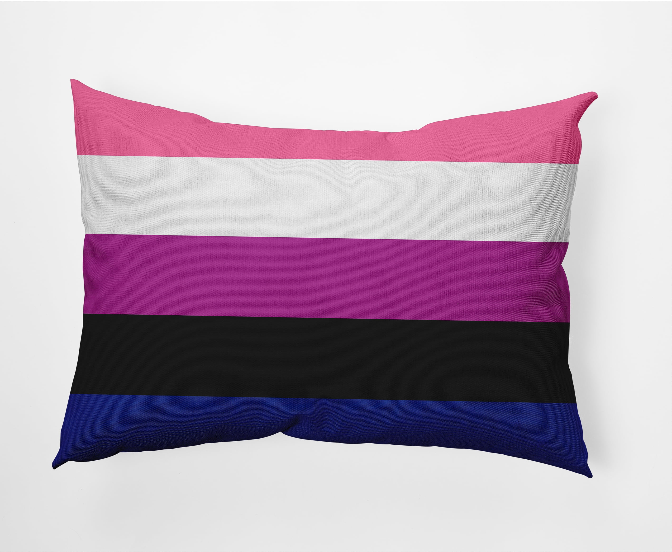 Simply Daisy 14 x 20 inch Lumbar Genderfluid Flag Outdoor Throw Pillow