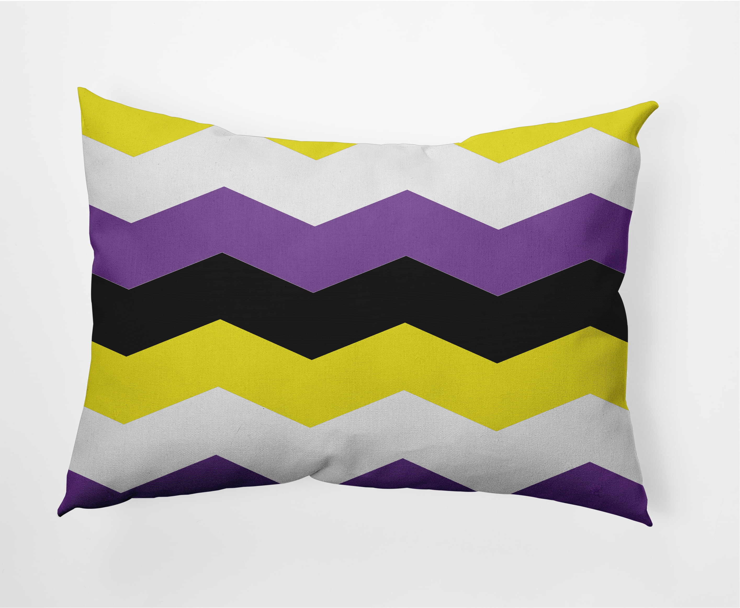 Simply Daisy 14 x 20 inch Lumbar Non-Binary Chevron Outdoor Throw Pillow