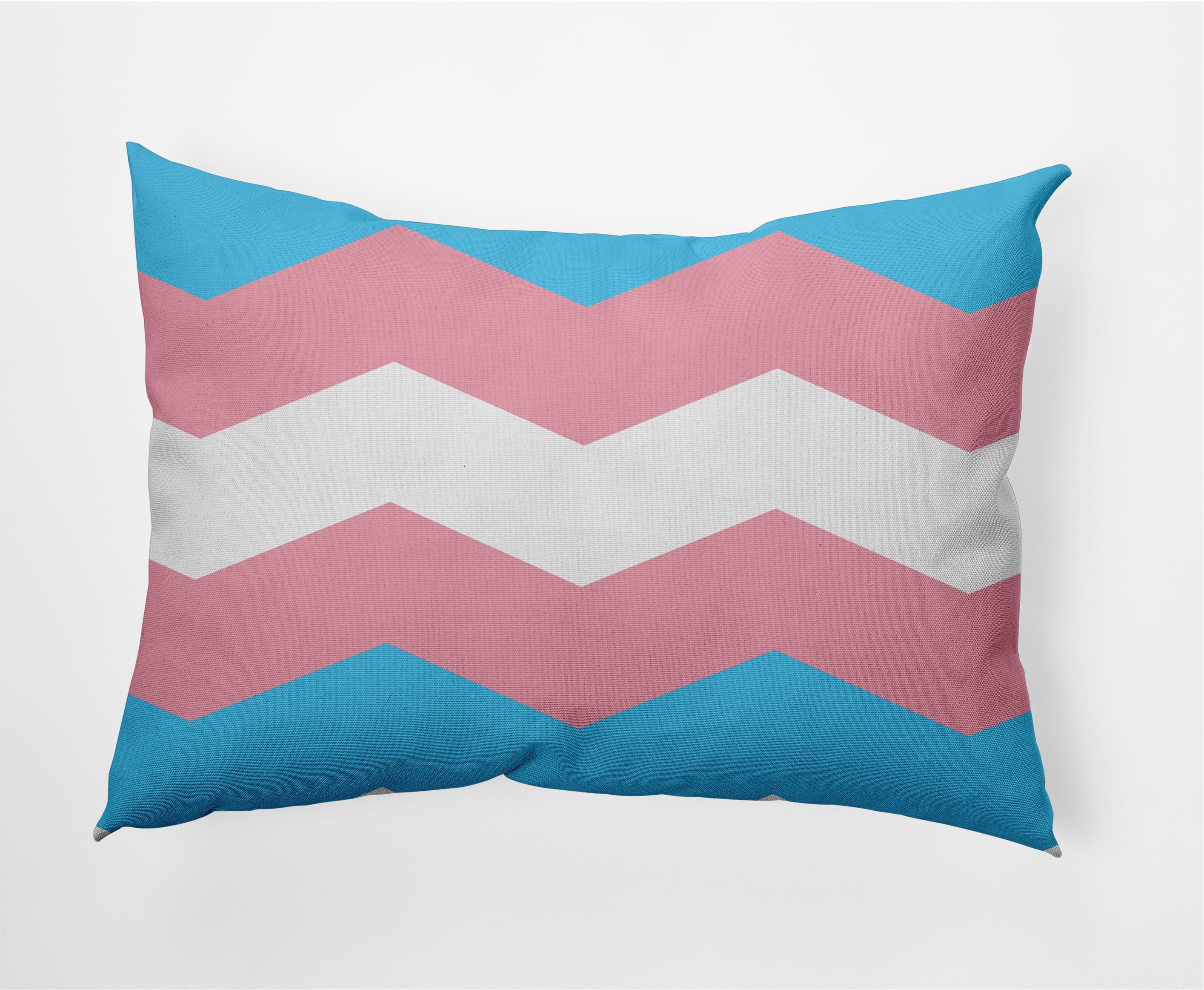 Simply Daisy 14 x 20 inch Lumbar Transgender Chevron Outdoor Throw Pillow