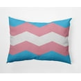 thumbnail image 1 of Simply Daisy 14 x 20 inch Lumbar Transgender Chevron Outdoor Throw Pillow, 1 of 2