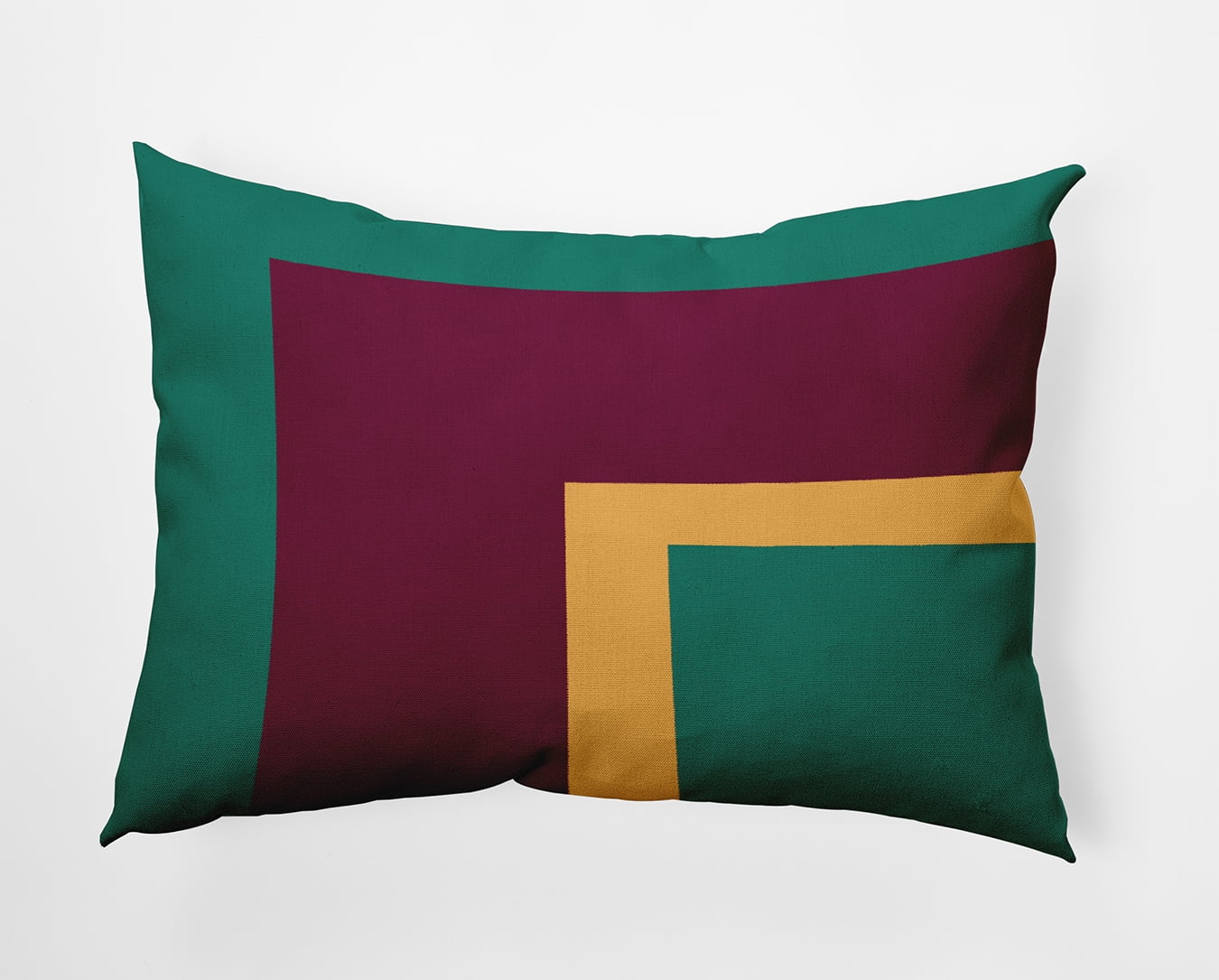 Simply Daisy 14x20-inch Rectangle Bold Blocks Polyester Indoor Pillow, Kelly Green Qty 1