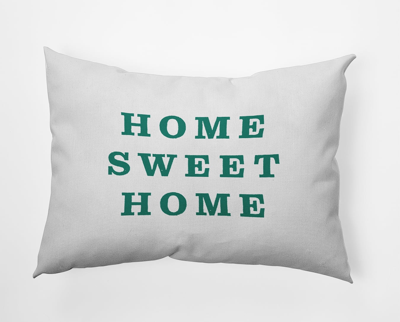 Simply Daisy 14x20-inch Rectangle Home Sweet Home Poly Indoor Pillow, Kelly Green Qty 1