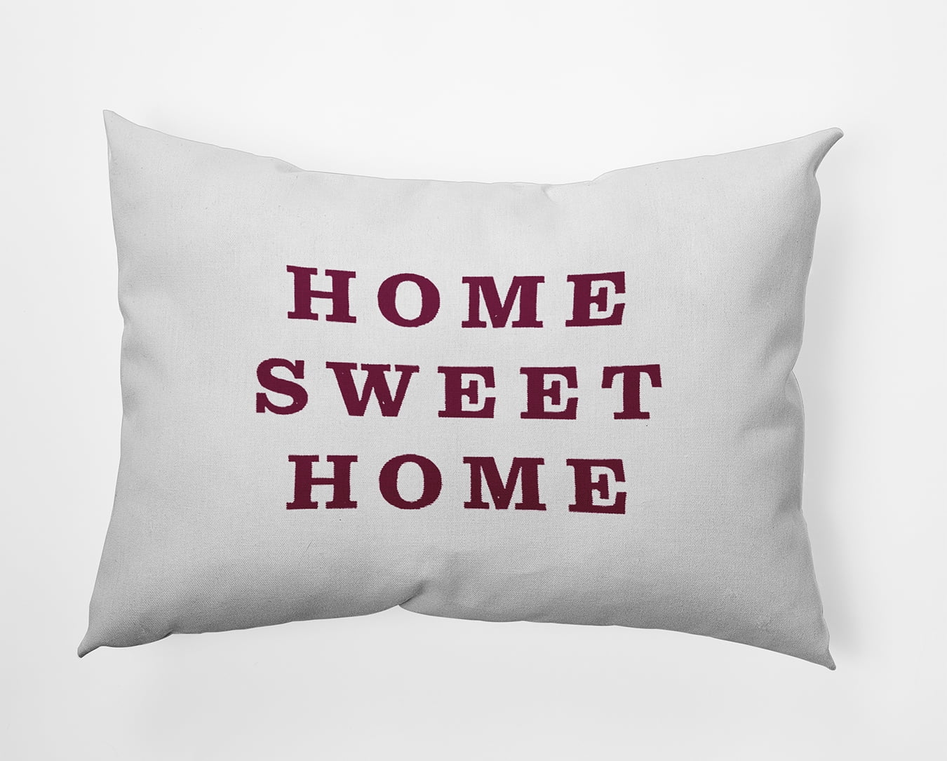 Simply Daisy 14x20-inch Rectangle Home Sweet Home Poly Indoor Pillow, Maroon Red Qty 1