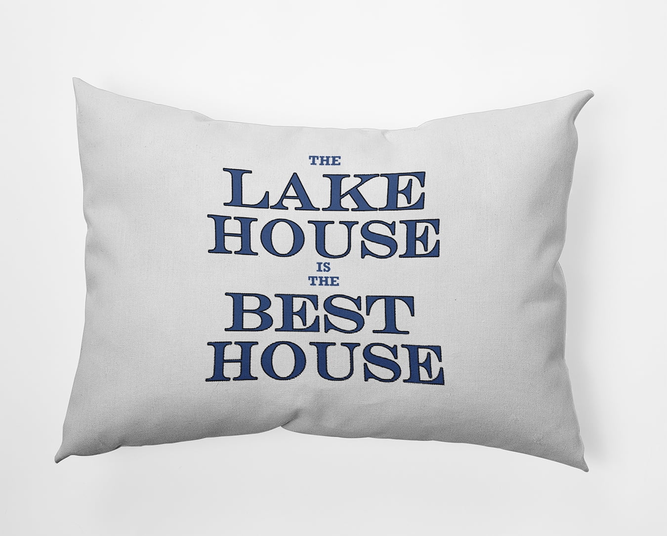 Simply Daisy 14x20-inch Rectangle Lake House Best House Poly Pillow, Nautical Navy Qty 1