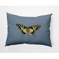 thumbnail image 1 of Simply Daisy 14x20-inch Rectangle Rare Swallowtail Poly Pillow, Dusty Smoke Blue Qty 1, 1 of 3