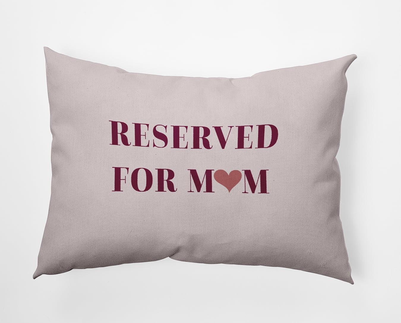 Simply Daisy 14x20-inch Rectangle Reserved for Mom Poly Throw Pillow, Maroon Red Qty 1