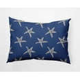 thumbnail image 1 of Simply Daisy 14x20-inch Rectangle Starfish Polyester Indoor Pillow, Nautical Navy Qty 1, 1 of 3