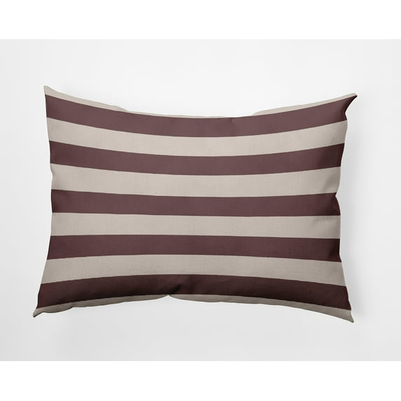 Simply Daisy 14x20-inch Rectangle Stripes Polyester Indoor Pillow, Red Qty 1