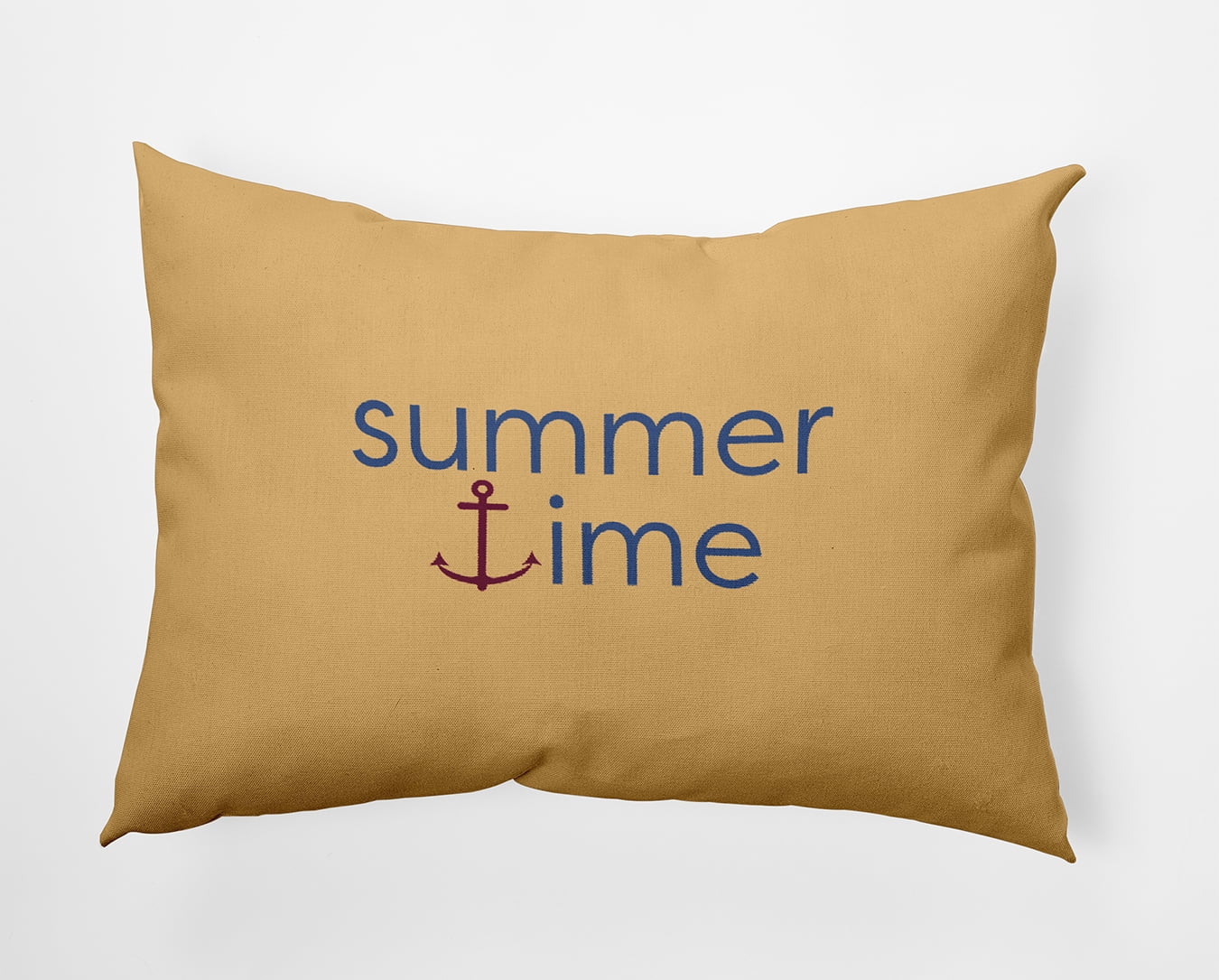 Simply Daisy 14x20-inch Rectangle Summer Time Anchored Poly Pillow, Nautical Navy Qty 1