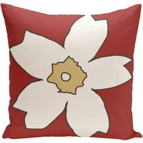 Simply Daisy 16" X 16" Polyester Outdoor Pillow, Red