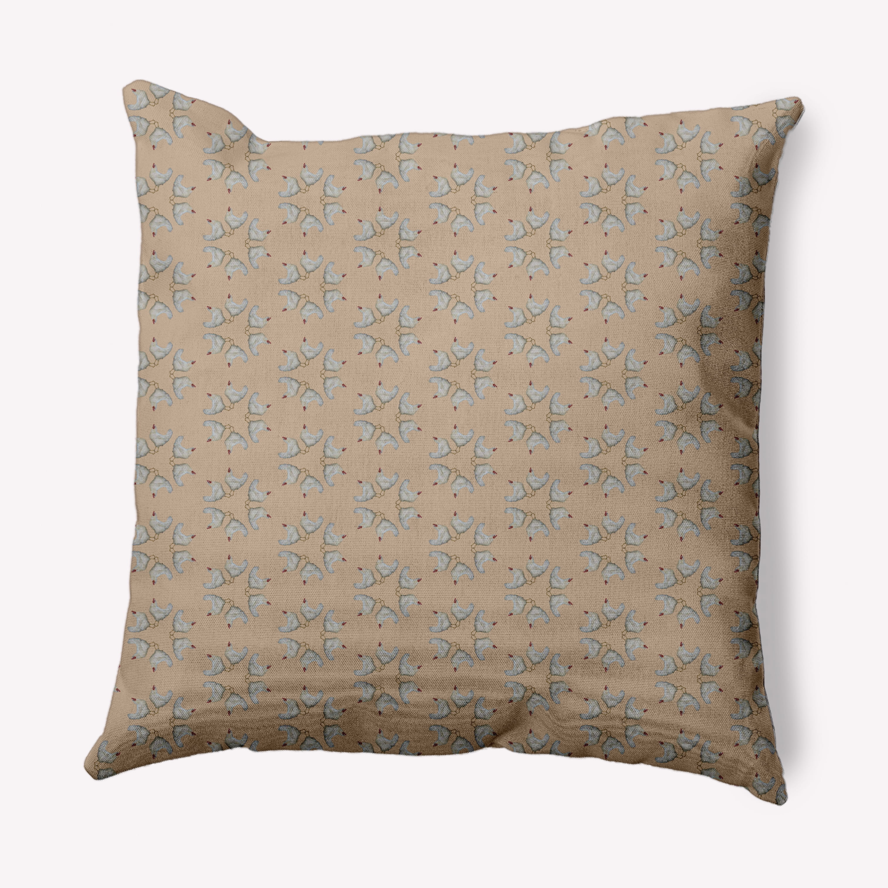 Simply Daisy 16 in x 16 in Brown Animal Print Easter Polyester Throw Pillow