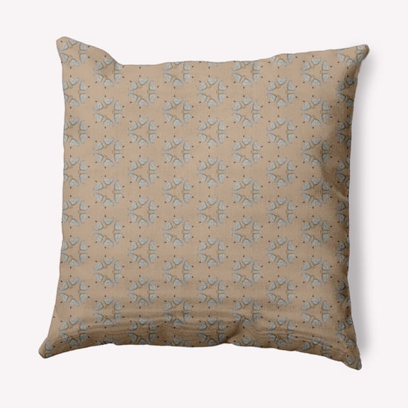 Simply Daisy 16 in x 16 in Brown Animal Print Easter Polyester Throw Pillow