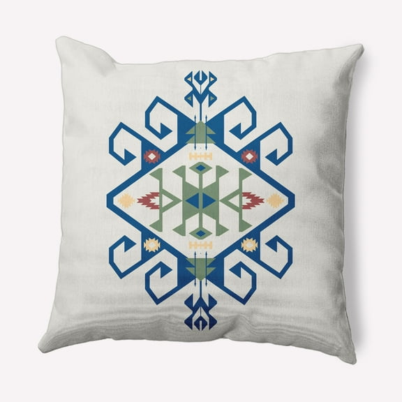 Simply Daisy 16 in x 16 in Contemporary Blue Polyester Throw Pillow