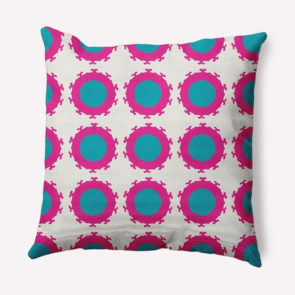 Simply Daisy 16 in x 16 in Contemporary Blue Polyester Throw Pillow