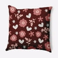 thumbnail image 1 of Simply Daisy 16 inch Flowery Love Valentines Indoor/Outdoor Throw Pillow, 1 of 3