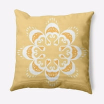Simply Daisy 16 in x 16 in French Country Yellow Medallion Polyester Throw Pillow