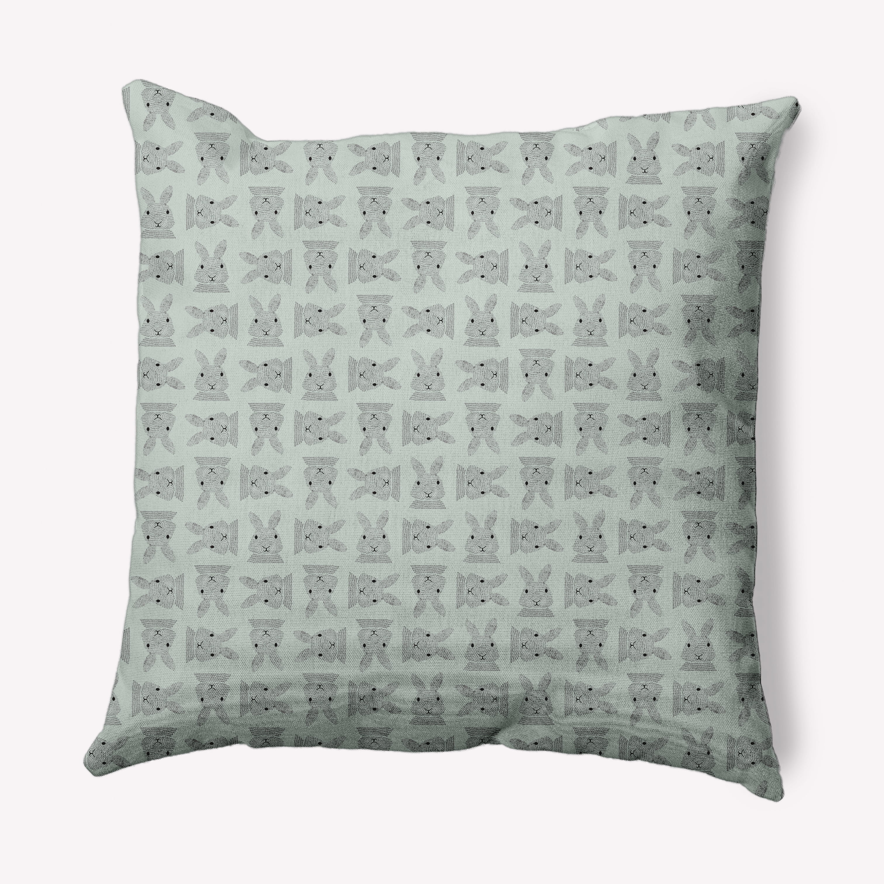 Simply Daisy 16 in x 16 in Green Animal Print Easter Polyester Throw Pillow