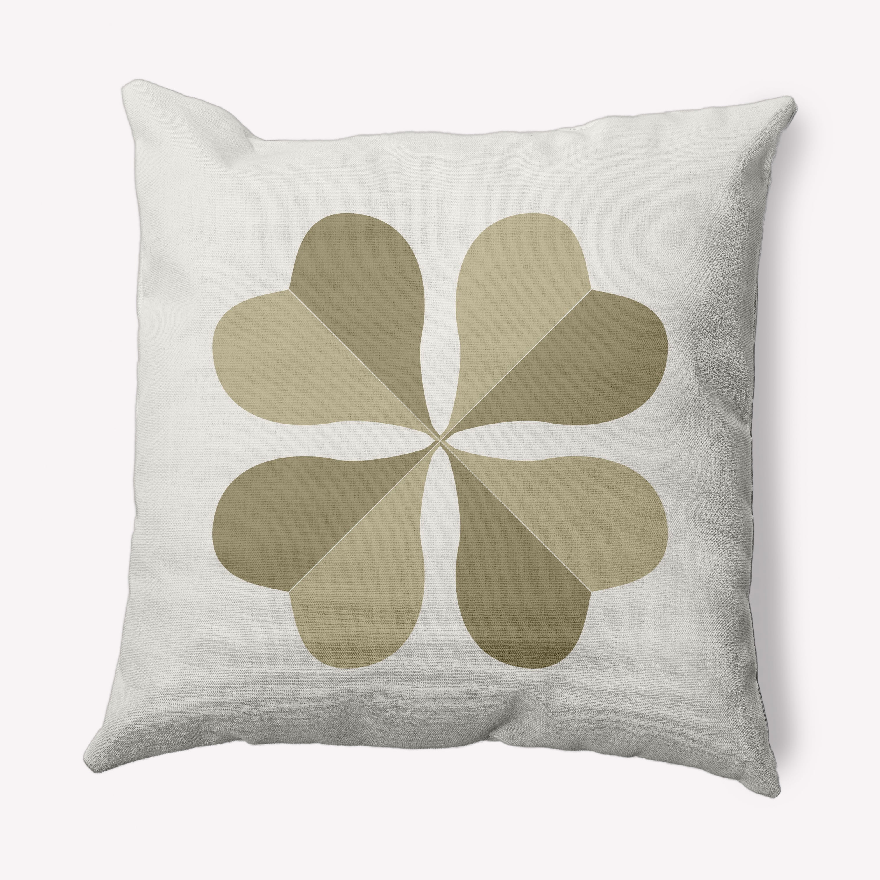 Simply Daisy 16 in x 16 in Modern and Contemporary Green and White Floral Polyester Throw Pillow