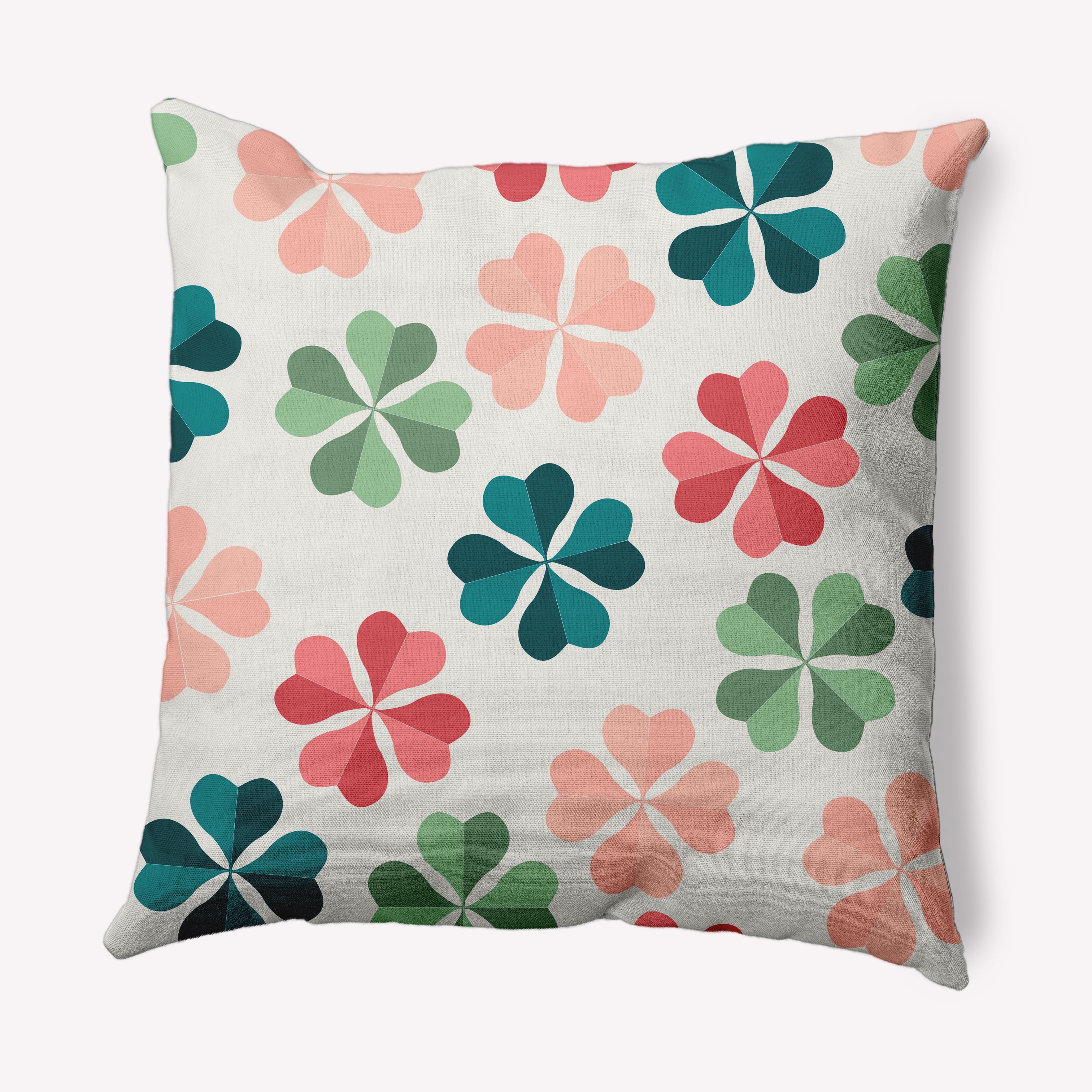 Simply Daisy 16 in x 16 in Modern and Contemporary Multi-color Floral Polyester Throw Pillow