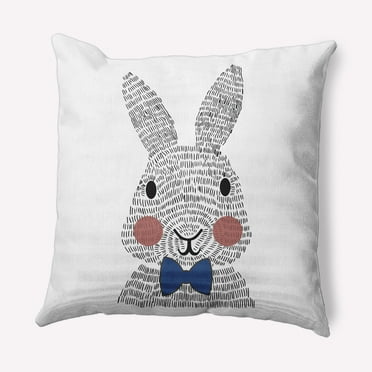 Simply Daisy 16 in x 16 in Multi-color Animal Print Easter Polyester Throw Pillow