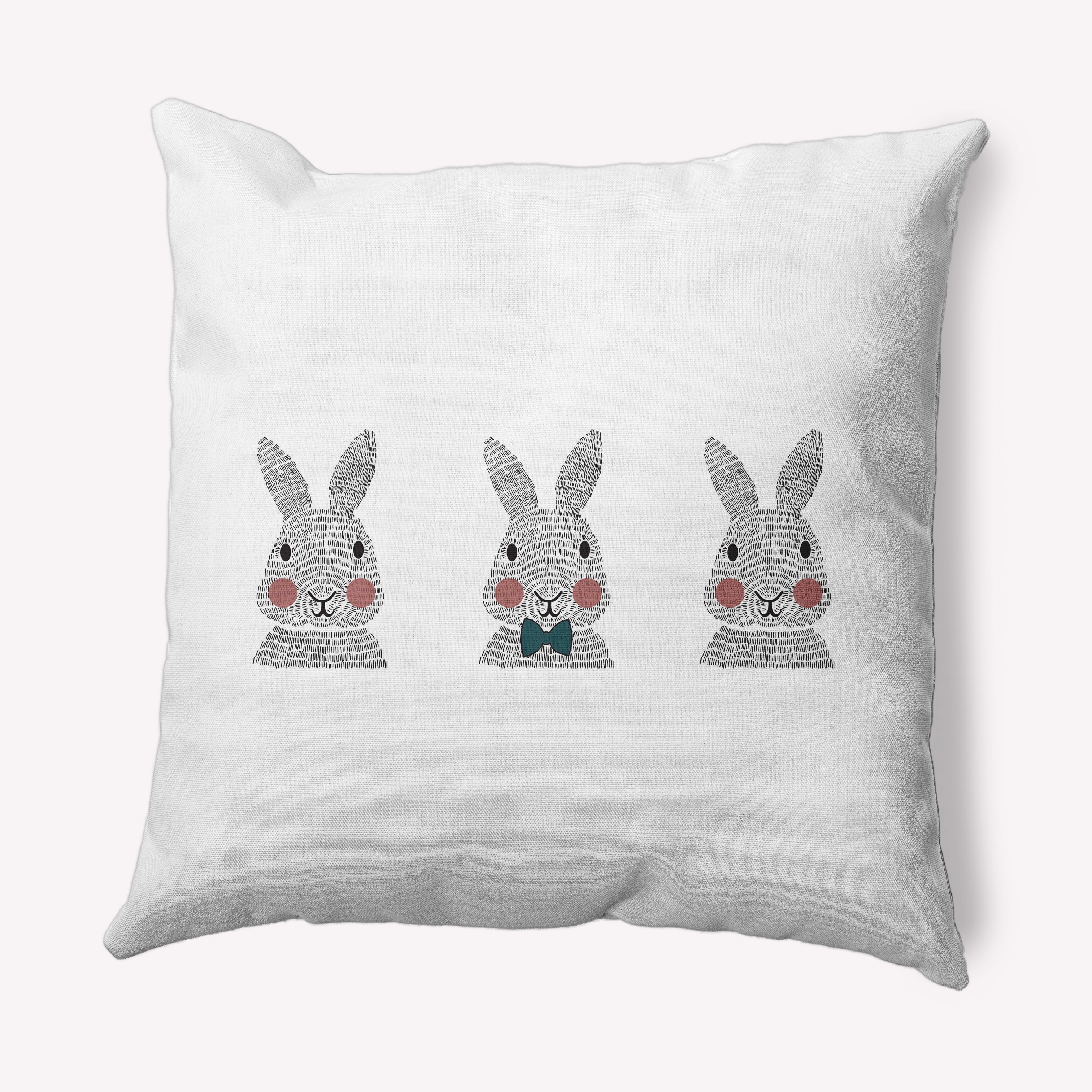 Simply Daisy 16 in x 16 in Multi-color Animal Print Easter Polyester Throw Pillow
