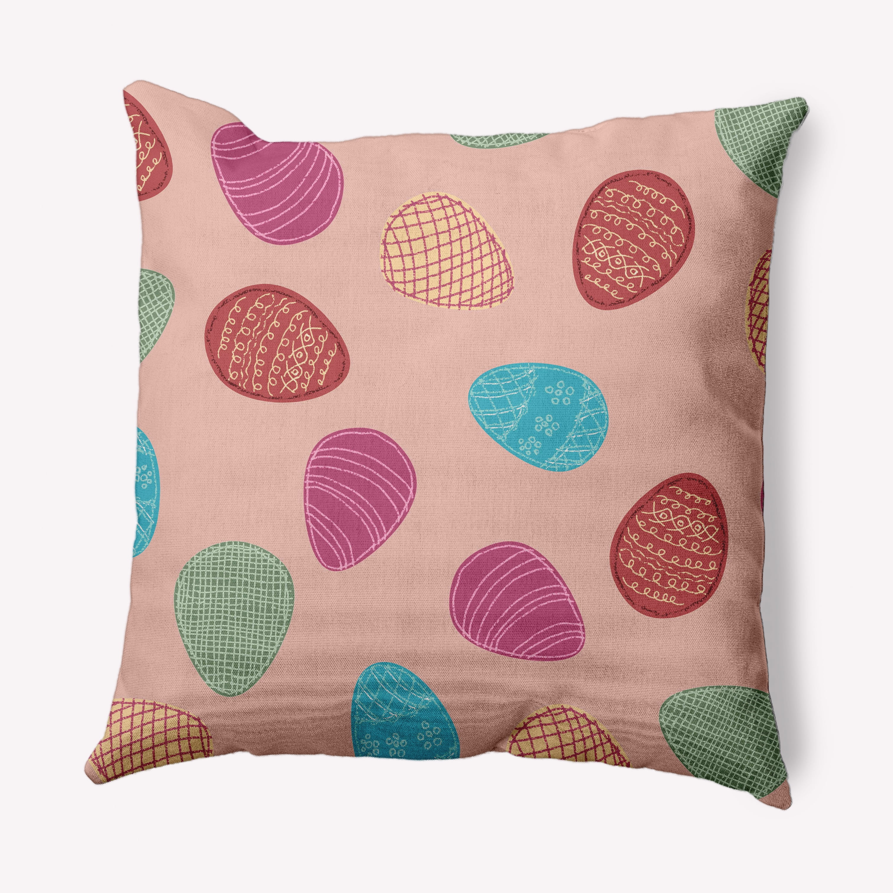 Simply Daisy 16 in x 16 in Multi-color Graphic Prints Easter Polyester Throw Pillow