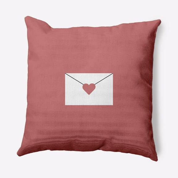 Simply Daisy 16 inch Love Letter Valentines Indoor/Outdoor Throw Pillow