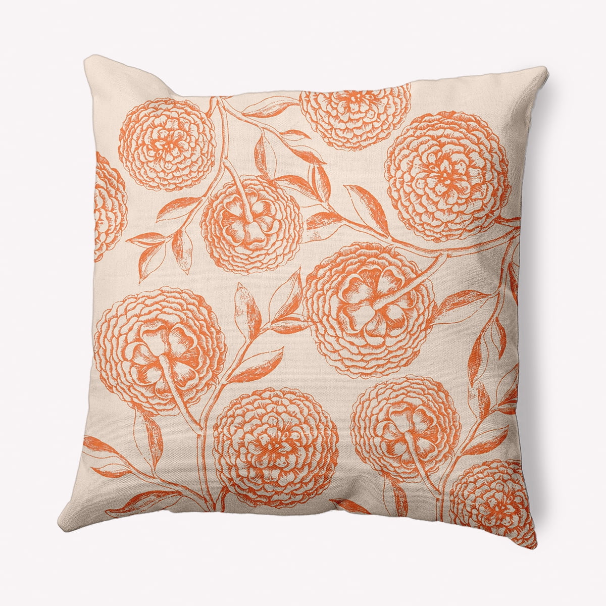 16" x 16" Simply Daisy Antique Flowers Decorative Throw Pillow