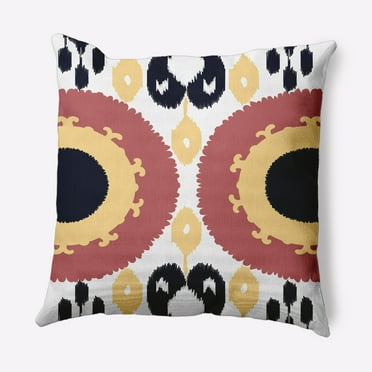 Simply Daisy 16 in x 16 in Yellow Geometric Polyester Throw Pillow