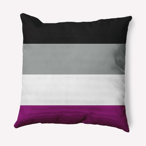 Simply Daisy 16 inch Asexual Flag Outdoor Throw Pillow