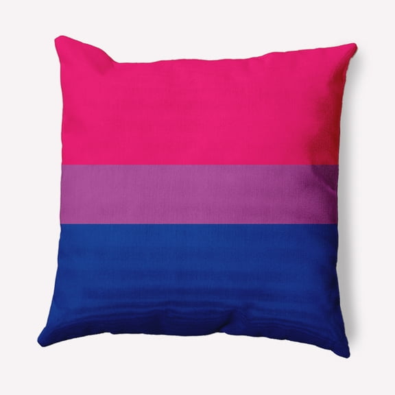Simply Daisy 16 inch Bisexual Flag Outdoor Throw Pillow