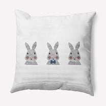 Simply Daisy 16 inch Bunny Triplets Easter Indoor/Outdoor Throw Pillow