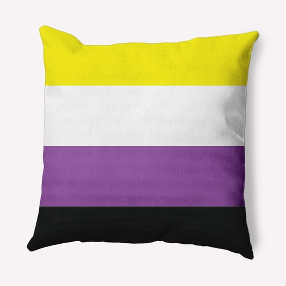 Simply Daisy 16 inch Non-Binary Flag Decorative Throw Pillow