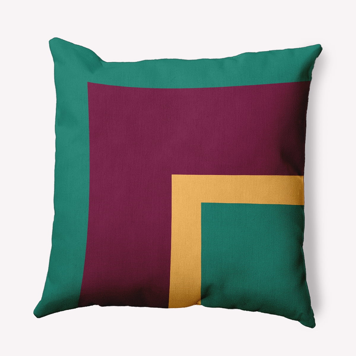 Simply Daisy 16-inch Square Bold Blocks Polyester Indoor Pillow, Kelly Green Qty 1