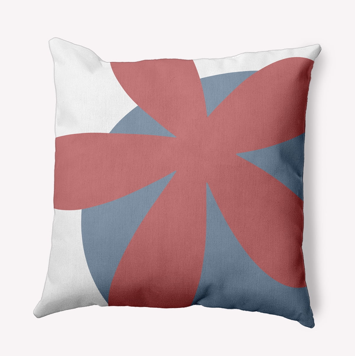 Simply Daisy 16-inch Square Bold Flower Polyester Indoor Pillow, Bright Mauve Pink Qty 1