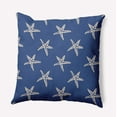 thumbnail image 1 of Simply Daisy 16-inch Square Starfish Polyester Indoor Pillow, Nautical Navy Qty 1, 1 of 4