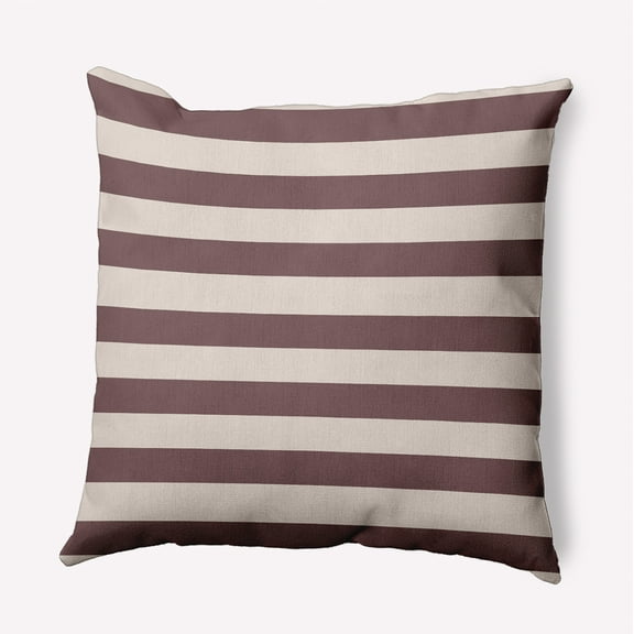 Simply Daisy 16-inch Square Stripes Polyester Indoor Pillow, Red Qty 1