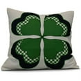 thumbnail image 1 of Simply Daisy 16" x 16" 4 Leaf Clover Holiday Floral Print Pillow, 1 of 2