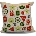 thumbnail image 1 of Simply Daisy 16" x 16" Advent Calendar Geometric Print Pillow, 1 of 2