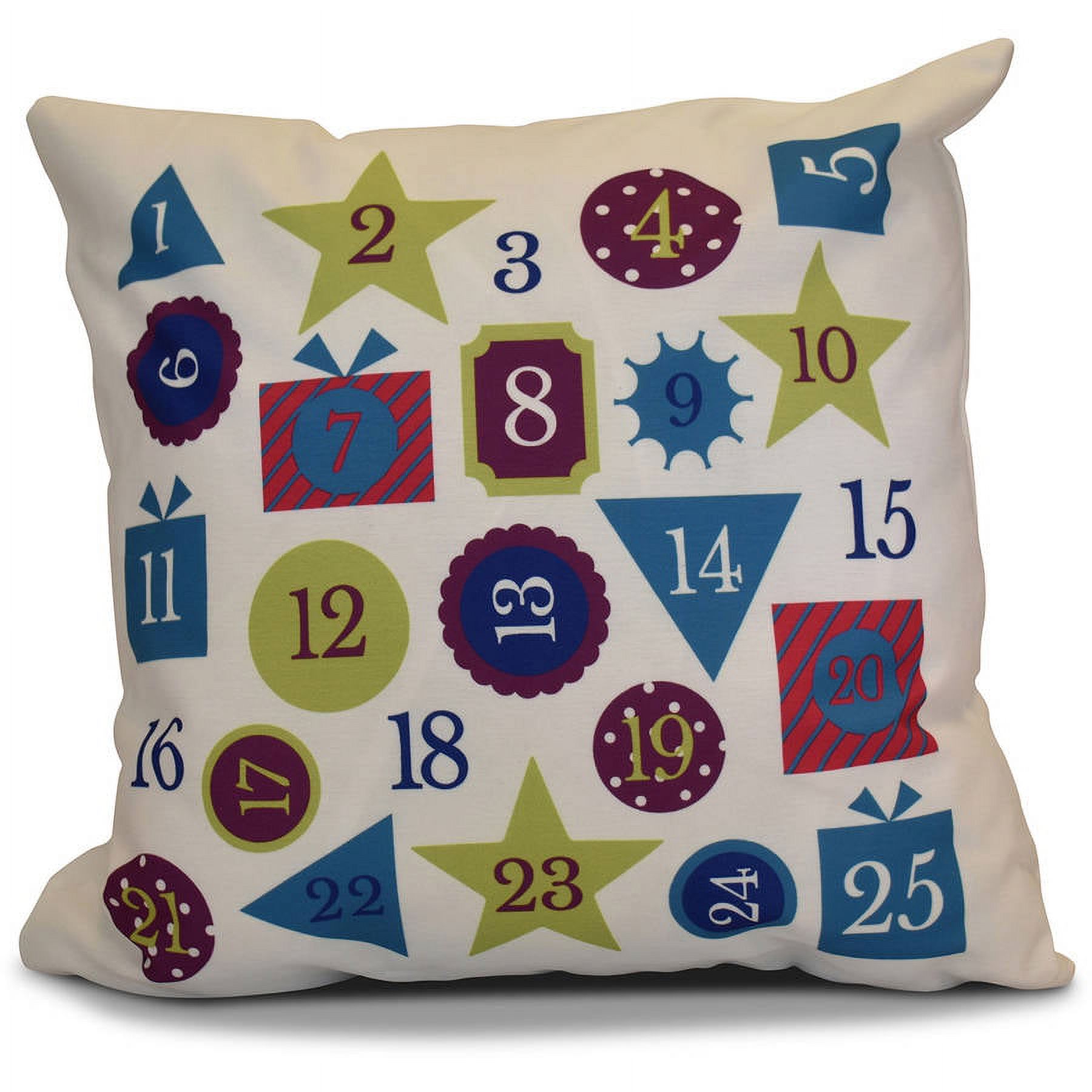 Simply Daisy 16" x 16" Advent Calendar Geometric Print Pillow