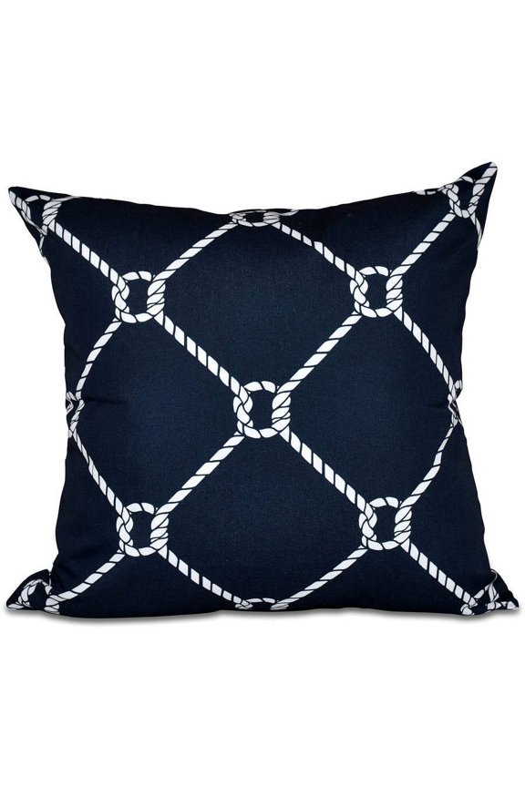 Simply Daisy 16" x 16" Ahoy! Geometric Print Outdoor Pillow