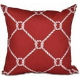 thumbnail image 1 of Simply Daisy 16" x 16" Ahoy! Geometric Print Pillow, Red, 1 of 2