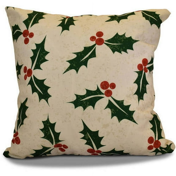 Simply Daisy 16" x 16" Allover Holly Floral Print Outdoor Pillow