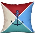 thumbnail image 1 of Simply Daisy 16" x 16" Anchor Flag Geometric Print Outdoor Pillow, 1 of 1